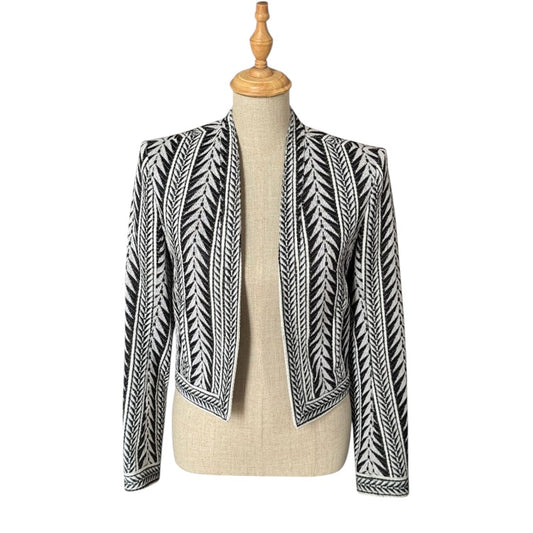 Balmain Black & White Crop Jacket